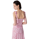 Deasy - Top In Crepe Scollo A Cuore Con Rouge E Spalline Con Fiocco
