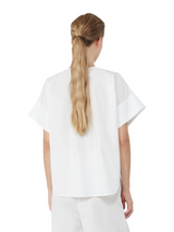 Camicia girocollo in popeline di cotone