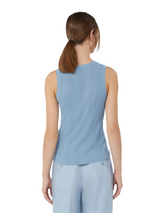Maglia smanicata in filato di viscosa