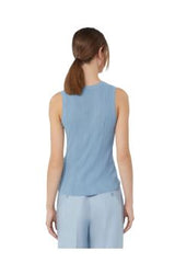 Maglia smanicata in filato di viscosa