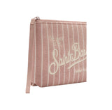 Pochette Aline effetto spugna con fantasia a righe in rilievo