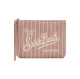 Pochette Aline effetto spugna con fantasia a righe in rilievo