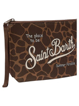 Pochette Aline in scuba con stampa animalier