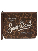 Pochette Aline in scuba con stampa animalier