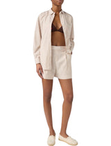 Short Amani a righe beige