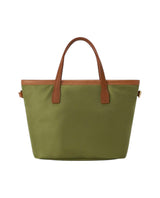 Borsa City mini in nylon verde militare