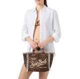 Borsa Colette in canvas con fantasia leopardata