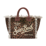 Borsa Colette in canvas con fantasia leopardata