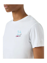 T-shirt Emilie bianca con ricamo Me la tiro