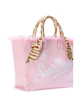 Borsa Vanity canvas stampa safari rosa
